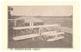 Front of Wrights Plane 1950s Postcard from Old Photo Airplane Postcard - $9.89