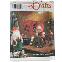Simplicity Sewing Pattern 8761 Santas reindeer Covered Wagon Decor - £10.75 GBP