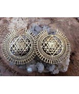 Sacred Geometry Sri Yantra Silver or Gold ATS Tribal BellyDance Silver X... - $935.89 MXN