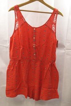 Mossimo Women Romper Orange Feather Indian Size L  - $8.90