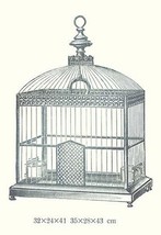 Ornate Black Bird Cage C - Art Print - £17.57 GBP+