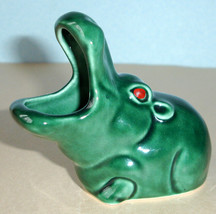 Goebel Green Hippo Collectible Figurine Open Mouth Storage 1972 Vintage 5770108 - $29.90