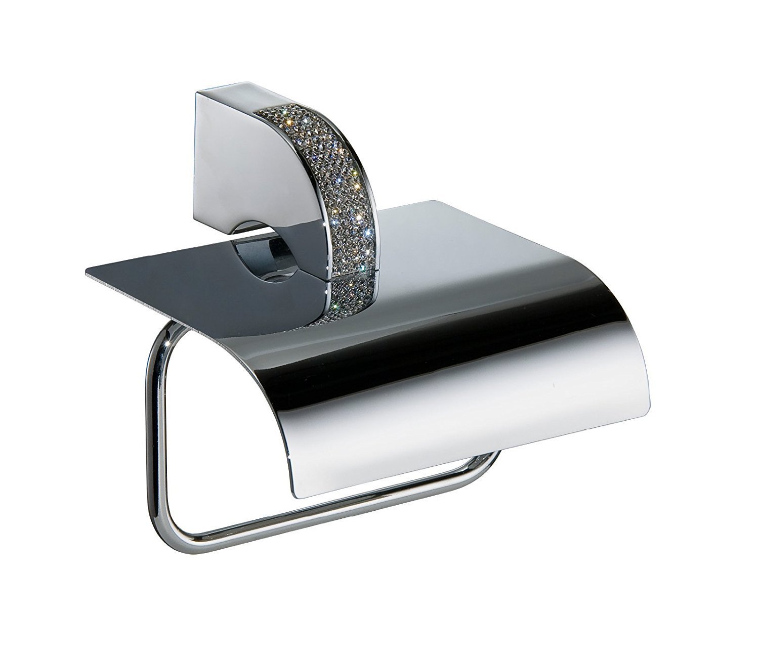 Primary image for Cecilia toilet paper holder with cover. Swarovski crystals inlaid