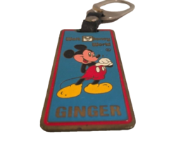 Walt Disney World Mickey Mouse Ginger Keychain Personalized Key Chain Ring - £4.76 GBP