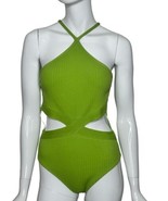 Zara Bodysuit Women&#39;s Medium Green Cut Outs NEW - $24.74