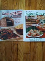 Taste of Home&#39;s 2006 Annual Recipe&#39;s and Light &amp; Tasty Recipes (lot of 2) Vg - £6.95 GBP