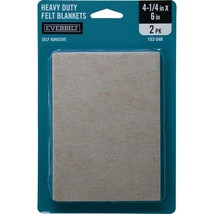 Everbilt Heavy Duty Felt Blankets Beige Self Adhesive 4 1/4&quot; x 6&quot;-2 pack 153048 - £2.35 GBP