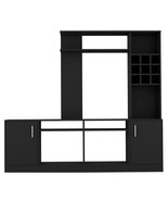 78&quot; Black Particle Board Open Shelving Entertainment Center - $15,346.99 MXN