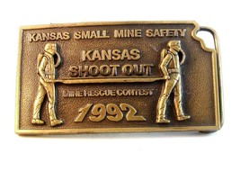1992 Kansas Small Mine Safety Shoot Out Belt Buckle - $44.54