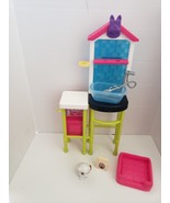 Barbie Doll Dog Leash Tub Pet Grooming Station with Accessories - $13.67 CAD