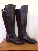Marc Fisher Damsel Chocolate Brown Leather Suede Knee High Riding Boots ... - $149.99