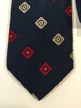 Vintage Sears &quot;The Men&#39;s Store&quot; Tie - Blue W/ Red &amp; White Shapes - 100% ... - £14.15 GBP