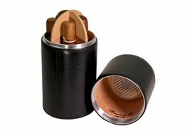 Brizard and Co. - The Cylinder Desk Humidor - Black Leather - £173.81 GBP
