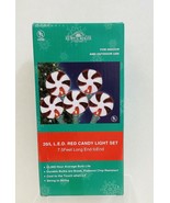 Kurt Adler 20-Light Red Peppermint Candy LED Light Set~Christmas Lights - $24.74