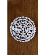 Vintage Jonette White Enamel Brooch, Lapel or Scarf Pin, Excellent Condi... - $6.75
