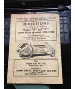 1940 Original John Deere E ET Manure  instructions parts list manual Wat... - $570.03 MXN
