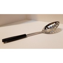 Vintage Ekco #2 Slotted Serving Spoon  Black Handle 12&quot; - $9.64