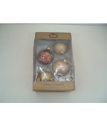 Vintage jeweled jubilee trim a home 4 glass Christmas ornaments glitter ... - $28.99 CAD