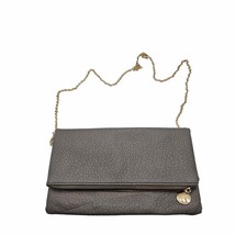 Kiran Women&#39;s Foldover Crossbody Clutch Gold Chain Shoulder Strap Gray - $14.25