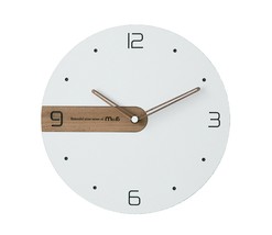 Moro Design Real Wood Nine Wall Clock non Ticking Silent Modern Clock (Simple)