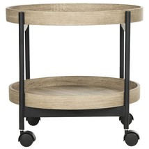 Safavieh Home Collection Javan Retro Mid-Century Light Oak and Black Sid... - £248.22 GBP