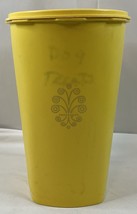Vintage Yellow Tupperware #1222-5 Servalier 10.5&quot; Tall Canister w/ #808-... - $13.88 CAD