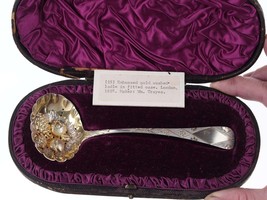 c1826 William Trayes Sterling Berry Spoon with Wood fitted case - $490.05