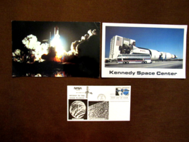 Nasa Apollo &amp; Space Shuttle Original Vintage Postcards &amp; 1975 Stamped Cover - £9.34 GBP