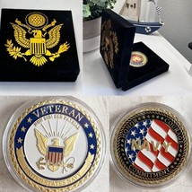 U.S. Navy Veteran Non Sibi Sed Patriae Challenge Coin With Beautiful Velvet Box - £15.48 GBP