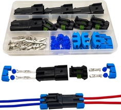 14-12 AWG 2 Pin Connector Weather Pack Connectors Kit 2 Wire Waterproof Automoti - $21.49