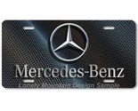 Mercedes-Benz Inspired Art Gray/Carbon FLAT Aluminum Novelty License Tag... - $17.99