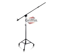 GRIFFIN Professional Studio Microphone Boom Stand with Casters - Extende... - £66.11 GBP