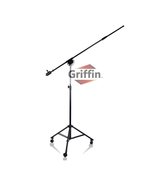 GRIFFIN Professional Studio Microphone Boom Stand with Casters - Extende... - £66.22 GBP