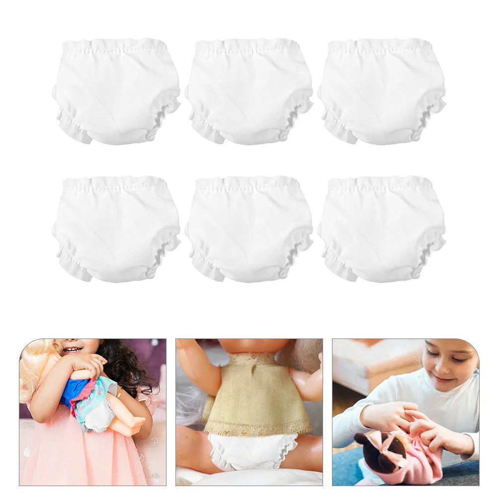 6 Pcs Dolls Clothes Kids Pretend Play Toy Dress Accessories Underpants Diapers - £8.69 GBP