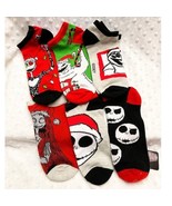 Women&#39;s Nightmare Before Christmas Festive Holiday (6) Ankle Socks-NEW - $14.85