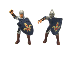 Vintage 1990&#39;s Simba Medieval Blue Red and Gold Knights Replacement Figures 3&quot; - £7.88 GBP