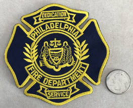 Philadelphia Fire Department Dedication &amp; Service Sew On Embroidered Pat... - £23.59 GBP