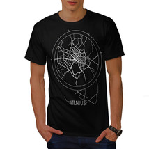 Wellcoda Map Fashion Vilnius Mens T-shirt, Vilnius Graphic Design Printed Tee - £14.65 GBP+