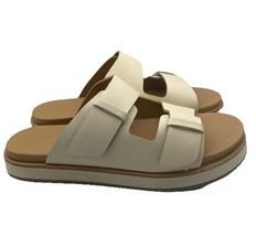 Nisolo Ella Women&#39;s Leather Slide Flatform Sandal Bone 7.5 NWOT - $37.99