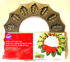 Wilton Holly Leaf Cookie Pan Non Stick Baking Christmas Holiday Bakeware - $14.84