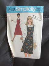 Simplicity 8118 Misses Jumper Dress Sleeveless A-line Skirt Uncut Size 1... - $16.14