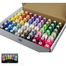 63Color Thread Yarn Professional Set Embroidery Machine Sewing Polyester - £78.16 GBP