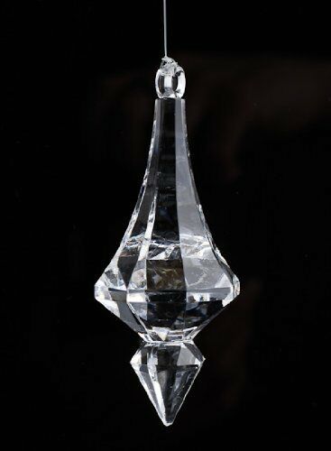 60Pcs 46mm Acrylic Pointed Drop Beads Pendants Wedding Chandelier Craft Hanging - £11.15 GBP