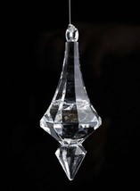 60Pcs 46mm Acrylic Pointed Drop Beads Pendants Wedding Chandelier Craft Hanging - £11.33 GBP
