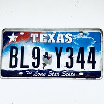  United States Texas Lone Star Passenger License Plate BL9 Y344 - £13.23 GBP