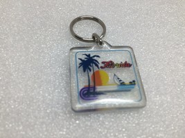 Colourful Square Key Ring FLORIDA USA Porte-Clés Souvenir FLORIDE Palm T... - $7.79