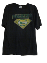 Vintage Green Bay Packers Superman T-Shirt Size Large Football Logo Shor... - £11.95 GBP