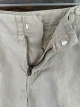 Gap Khaki Shorts Size 4 Cotton/Linen Blend Mid Rise Mom Bottom Zip Walki... - £4.48 GBP