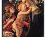 Madonna E Bambino Pittura Da Sandro Botticelli Unp DB Cartolina W21 - $4.49