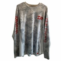 Huk Shirt Men&#39;s XL Gray Hydro Camouflage Fishing Long Sleeve READ - $26.60